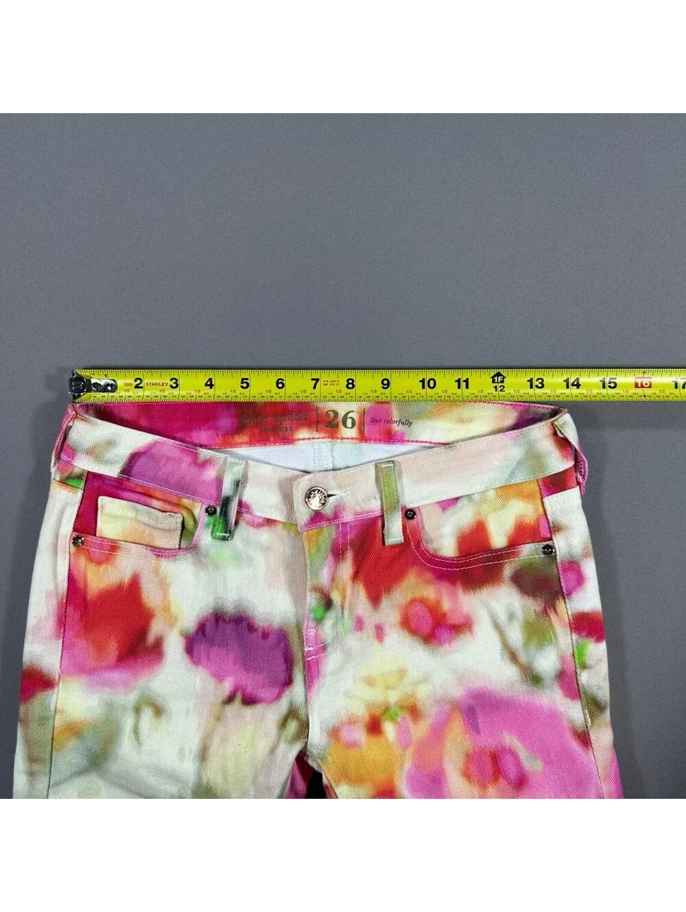 Kate Spade Skinny Jeans Women 26 Watercolor Floral Cropped Broome Street